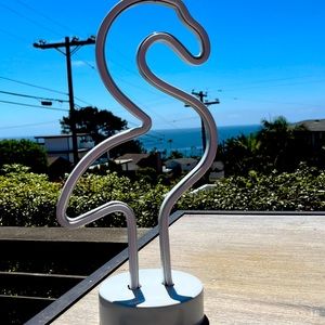 Cute neon flamingo home decor